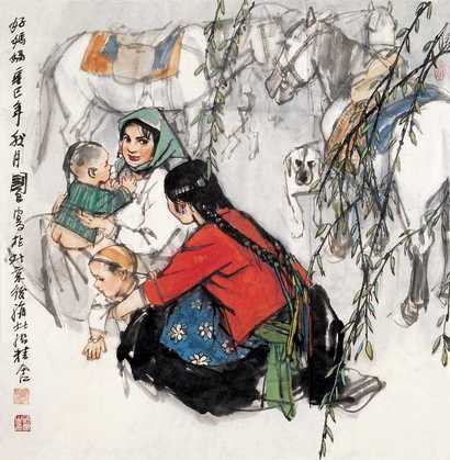 史国良 2001年作 好妈妈 镜心